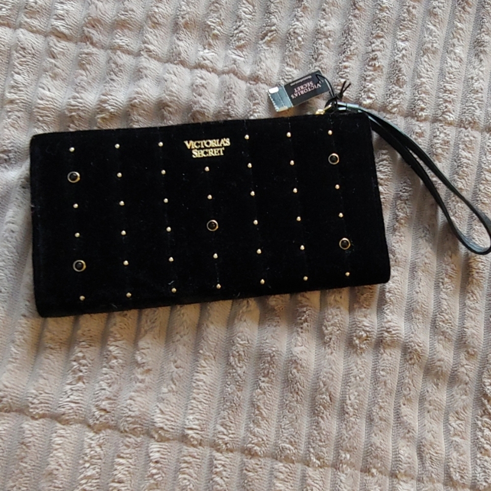 Victoria's secret wallet. Black soft material